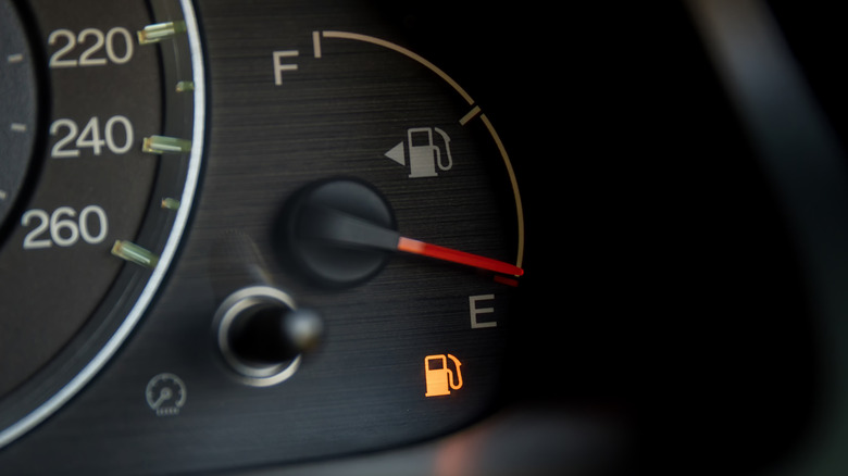 Gas gauge on empty