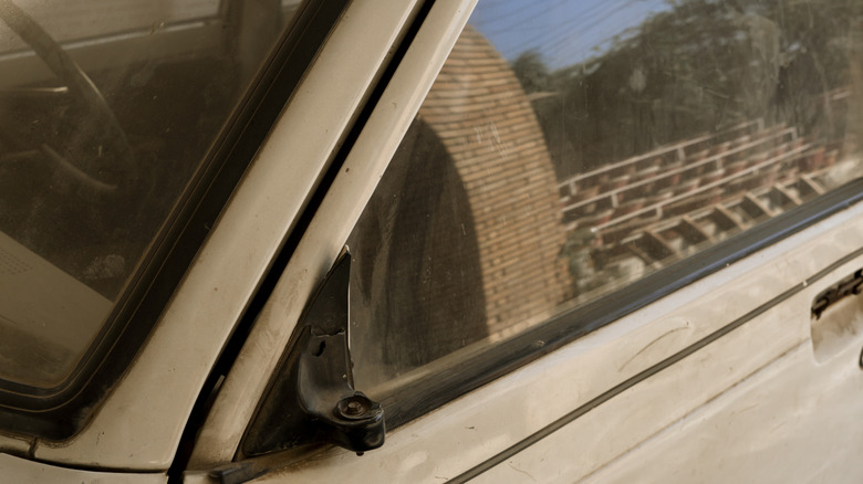 dirty car window
