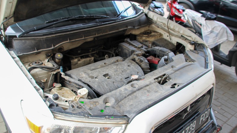 Dirty engine bay