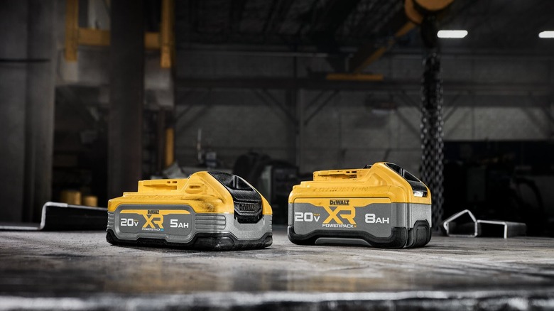 Picture displaying two DeWalt 20V battery packs