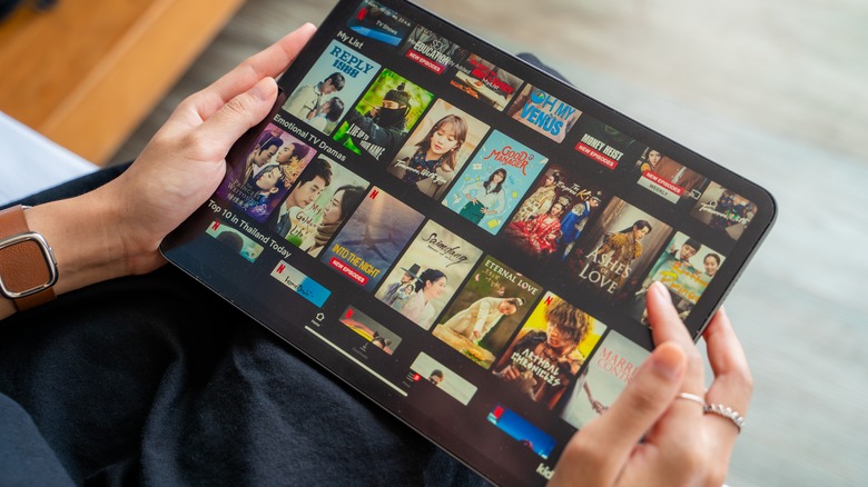 Netflix browse menu iPad