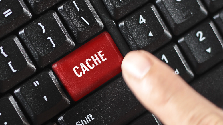 Red "cache" button on keyboard
