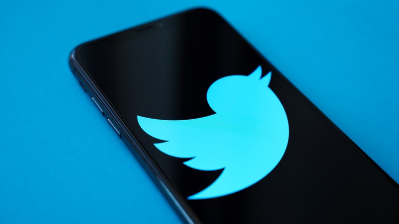 Twitter logo smartphone