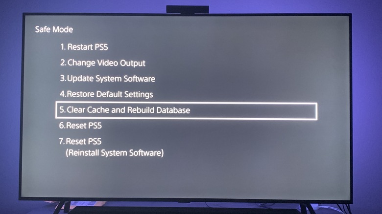PS5 in safe mode
