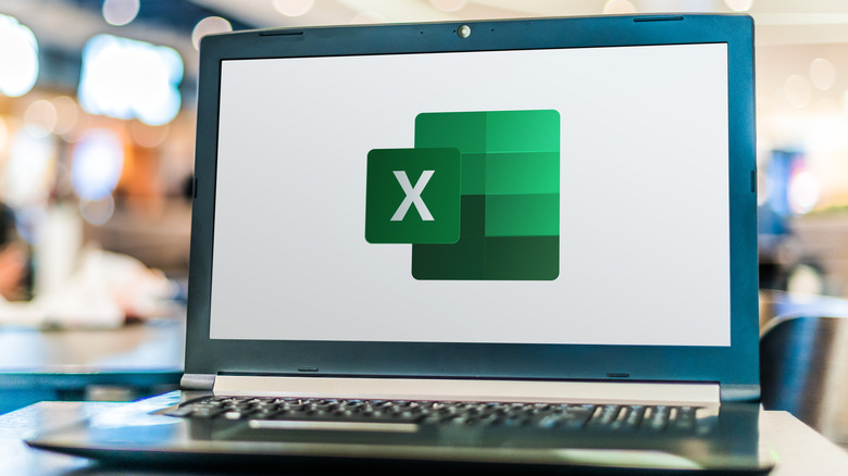 Microsoft Excel laptop