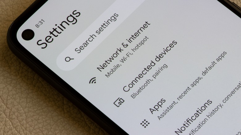 google pixel settings app