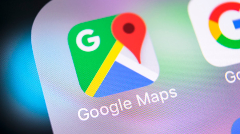 Google Maps icon on mobile screen