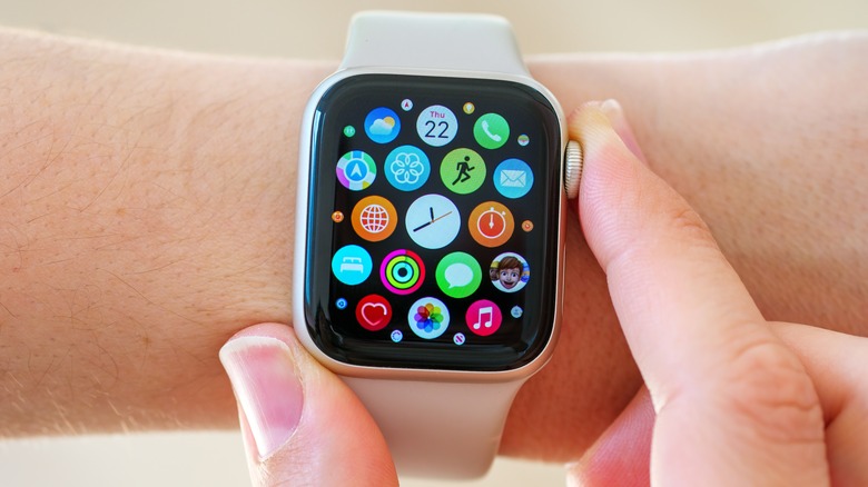 Apple Watch displaying multiple apps