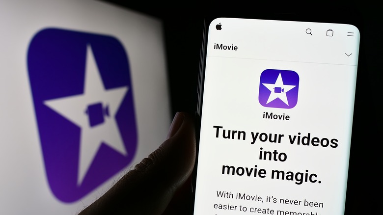 iMovie info page on iPhone