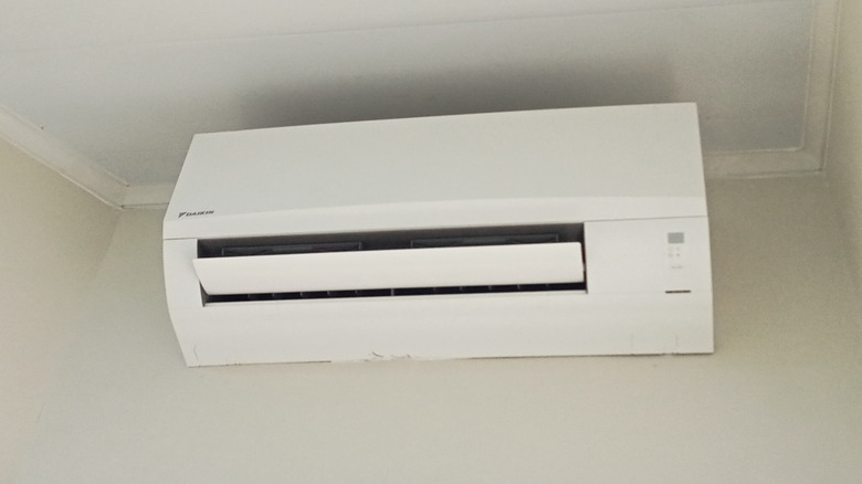 Close up of Daikin mini split AC unit