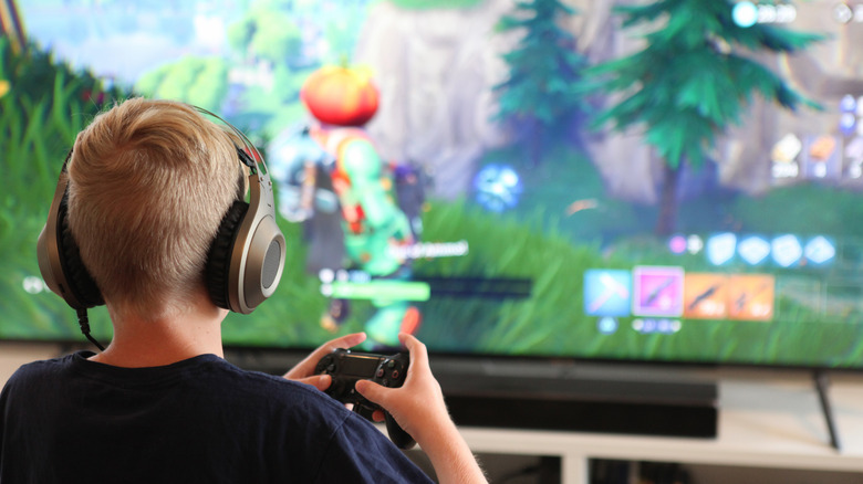child gaming fortnite