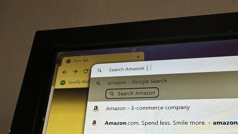 Google Chrome search amazon shortcut