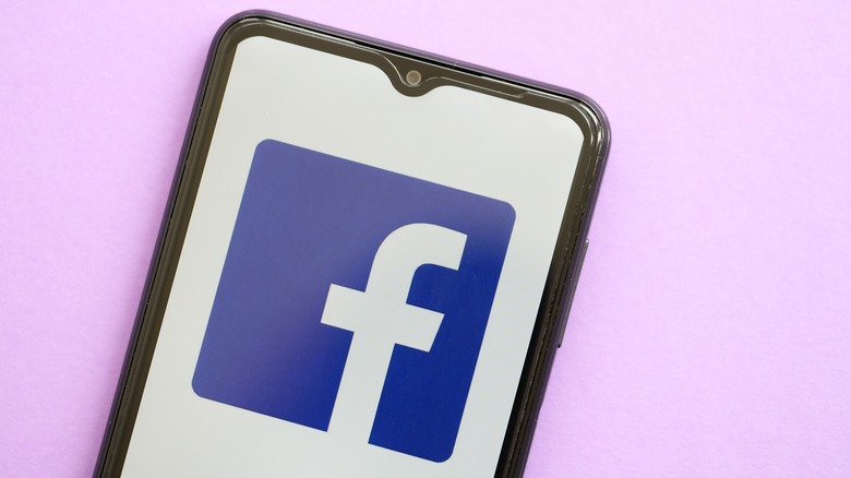 facebook logo on a smartphone