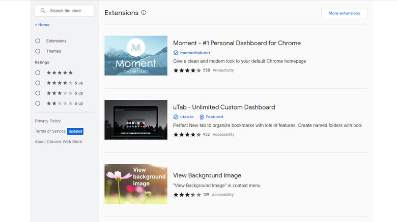 google chrome extensions