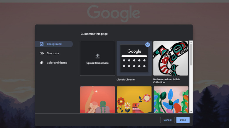 How To Customize And Change Google Backgrounds In Chrome