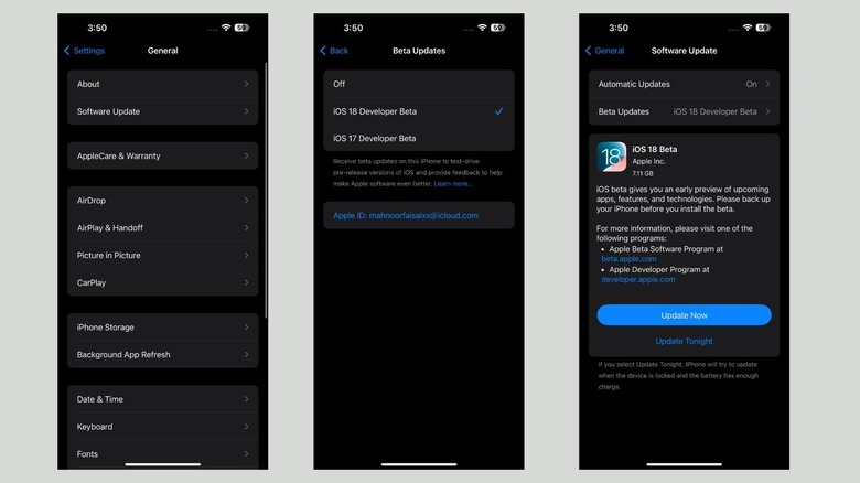 downloading iOS 18 Beta