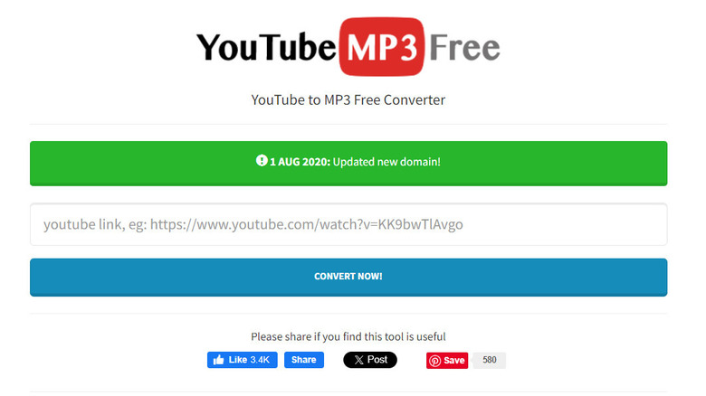 YouTubeMP3 in Chrome