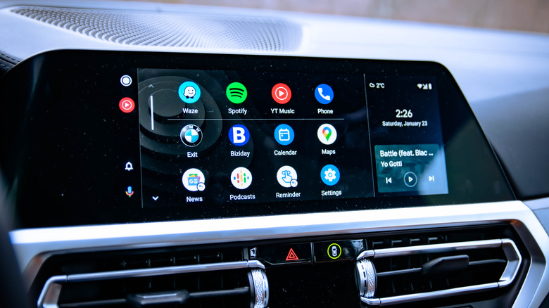 Android Auto on car display