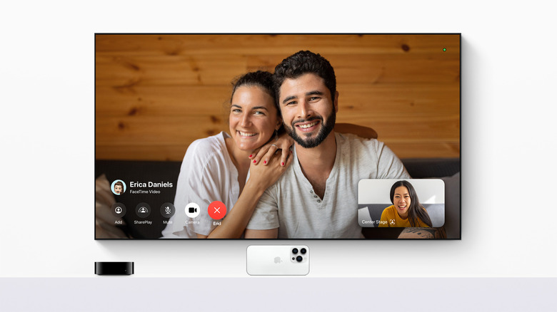 tvOS 17 showing FaceTime calls