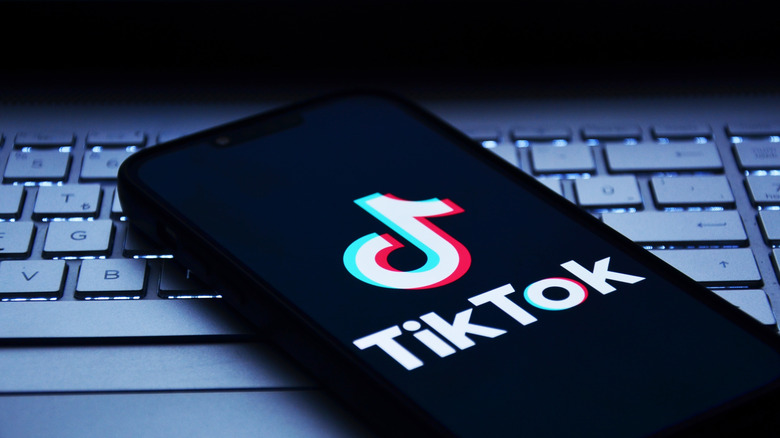 TikTok logo on an iPhone