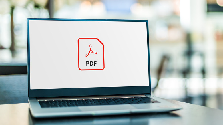 adobe acrobat on laptop