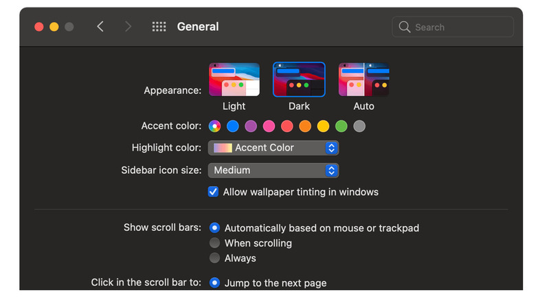 General system preferences macOS 