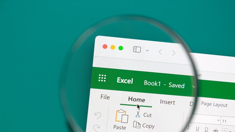 microsoft excel on laptop