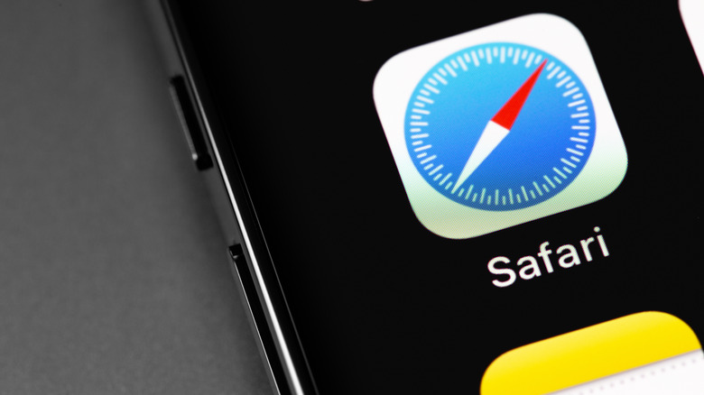 Safari logo on iPhone