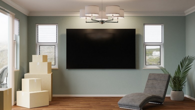 Large TV in living room