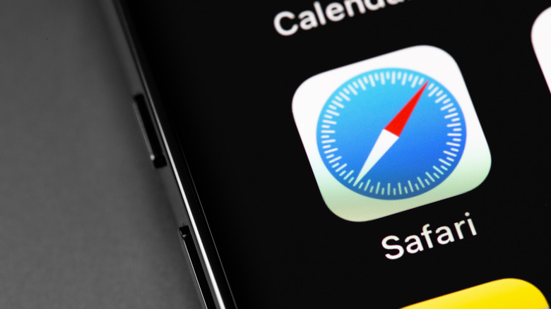 Safari icon on an iPhone 