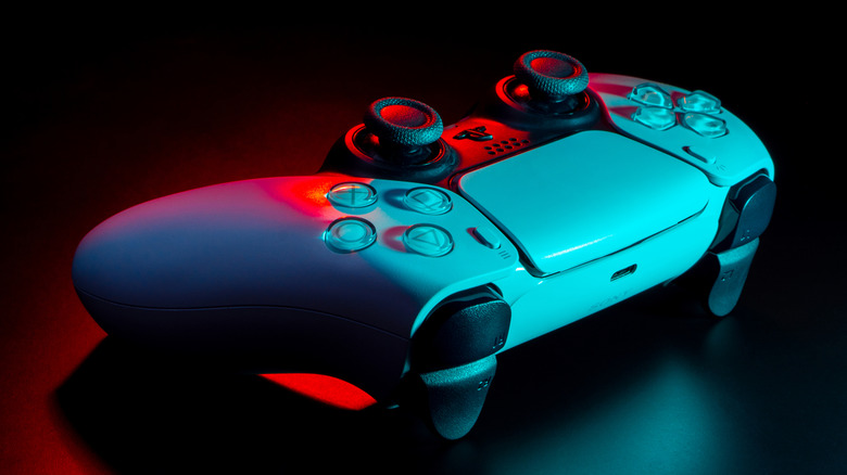 DualSense red and blue light