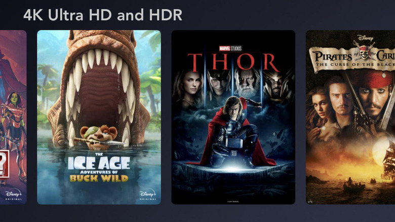 Screenshot showing 4K section 