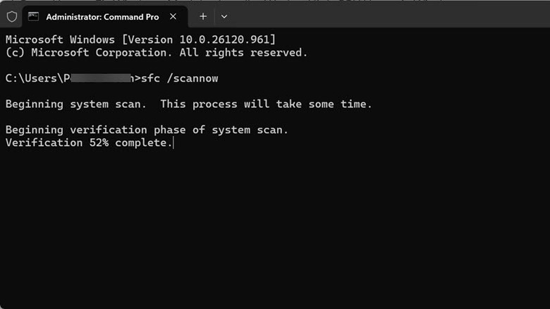 Running SFC Command