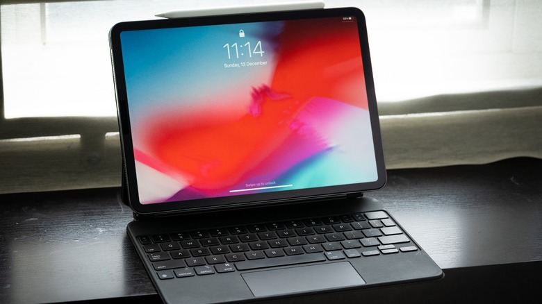 iPad Pro with a folio case