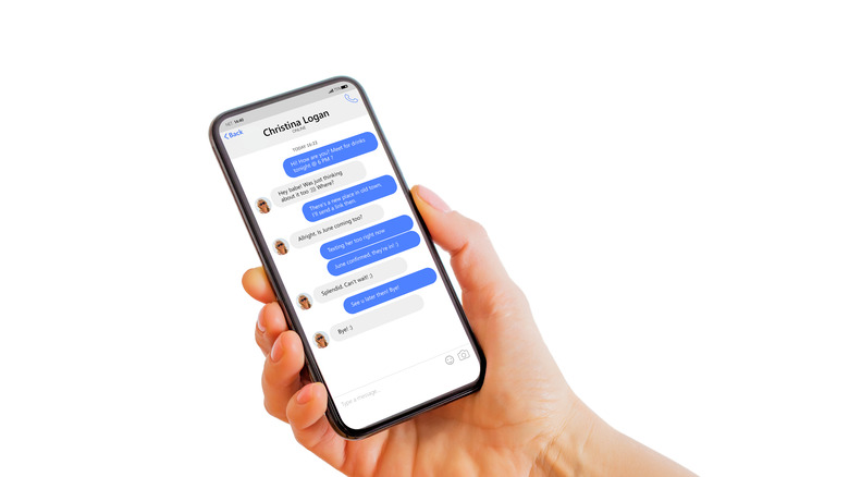 iPhone with texts