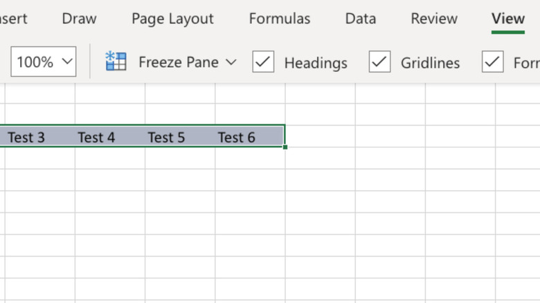 Screenshot of Excel interface