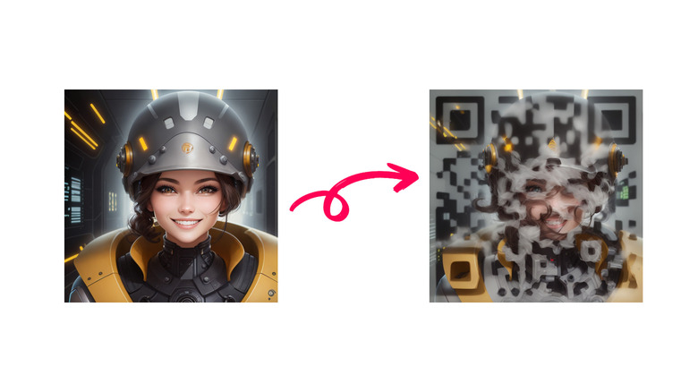 AI generated image with QR code
