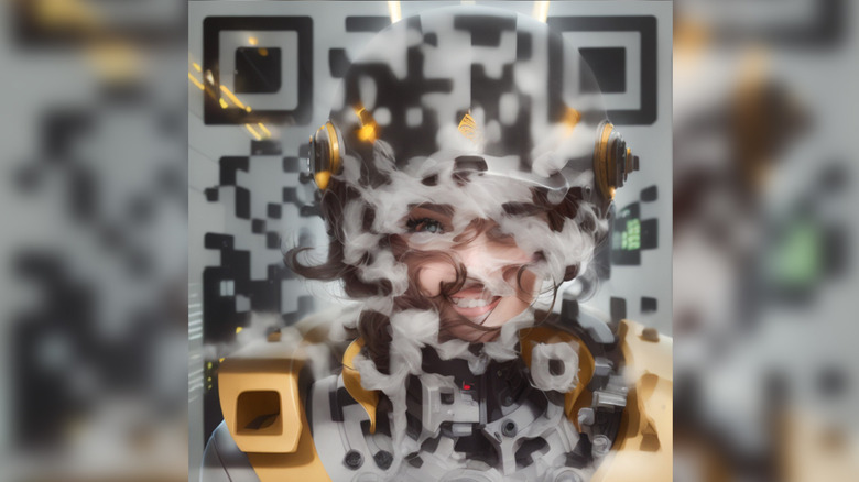 AI generated image with QR code