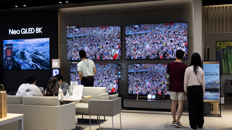 Samsung TV display in store