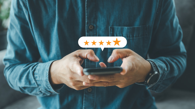 using smartphone star rating popup