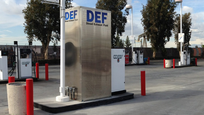 los angeles gas station with a def pump