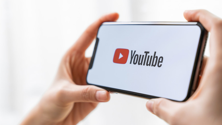 YouTube logo on an iPhone.