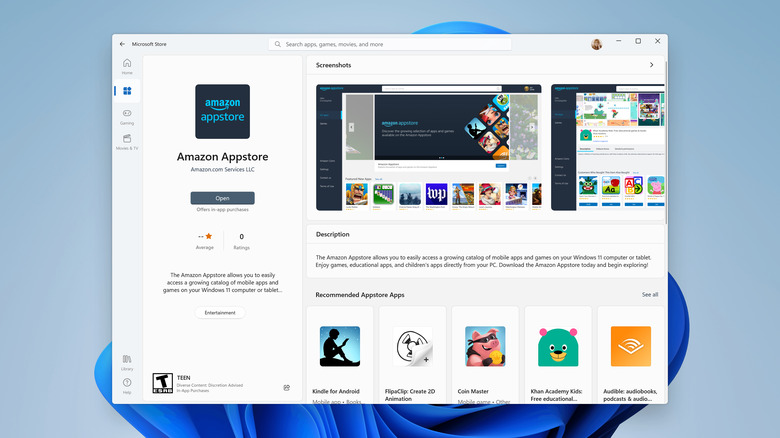 Amazon Appstore on Microsoft Store