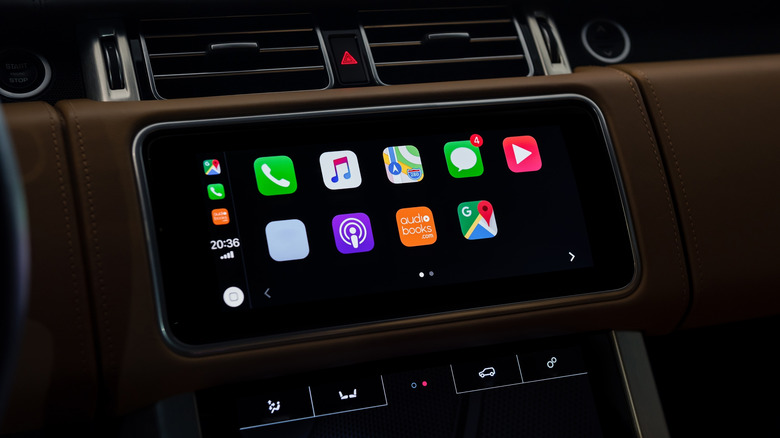 CarPlay apps on a car's infotainment system.