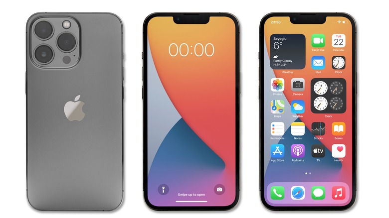 iPhone's back, front and home screen