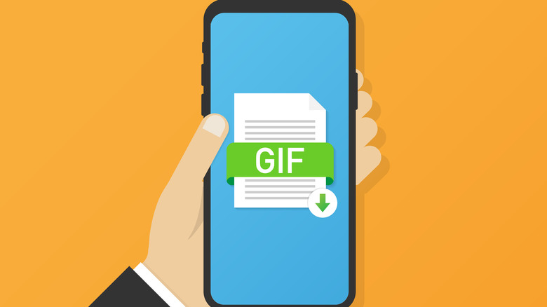 illustration of smartphone with GIF icon