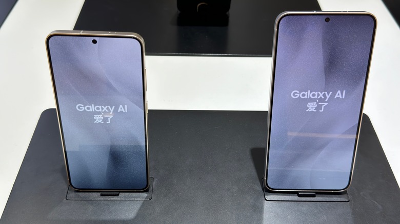 Samsung Galaxy S24 series on display