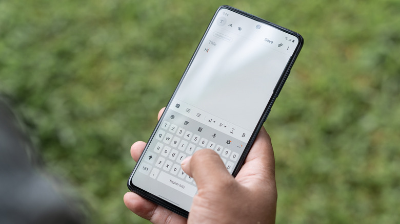Typing on Android phone's keyboard