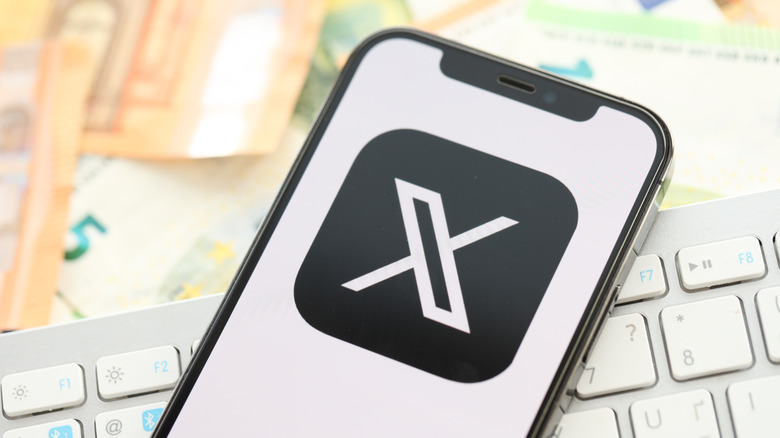 X icon on an iPhone.