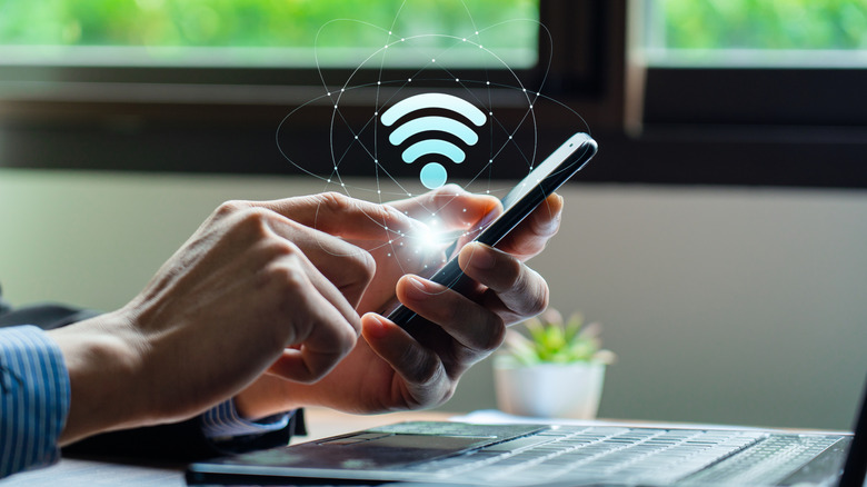 Wifi internet access concept